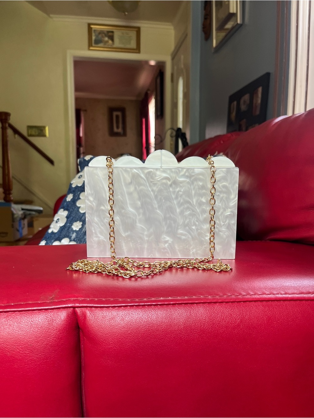 Agua Bendita x Target Pearlescent White Clutch, Mint Condition